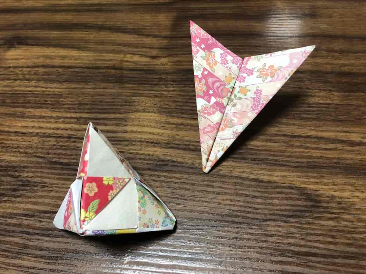 折り紙で作った飛行機とか色々なものを実際に作ってみた画像
